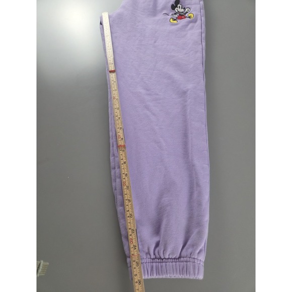 Disney Mickey Mouse Purple Lilac 100% Cotton Jogger Sweatpants, Sz M - Picture 8 of 10